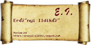 Erényi Ildikó névjegykártya
