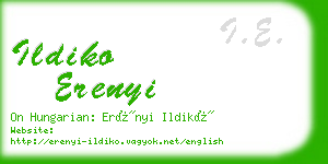 ildiko erenyi business card